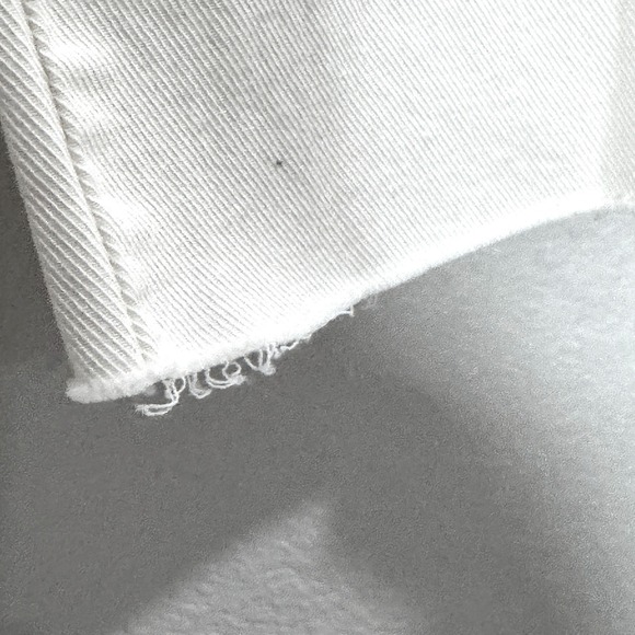 NILI LOTAN Wide Leg Cropped Pants 00 Ivory High Waist Raw Hem - Picture 4 of 8